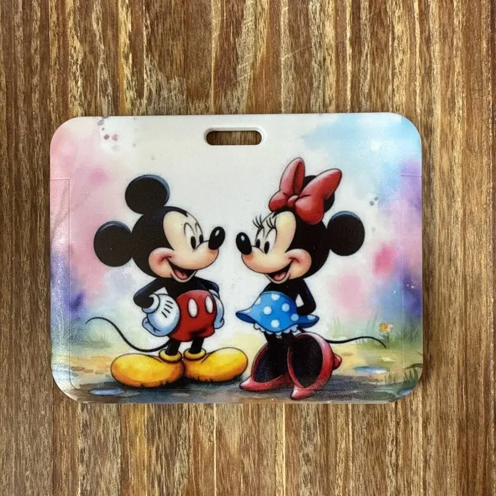 Mickey and Minnie Mouse Badge ID Holder